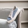 Edward Meller Jayce Platform Sneaker In Denim New