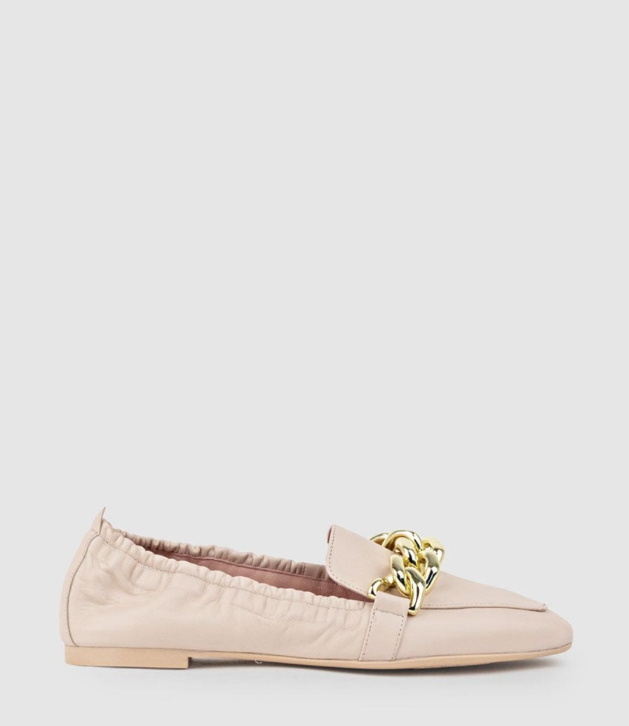 Edward Meller Giani Loafer With Chain In Nude New