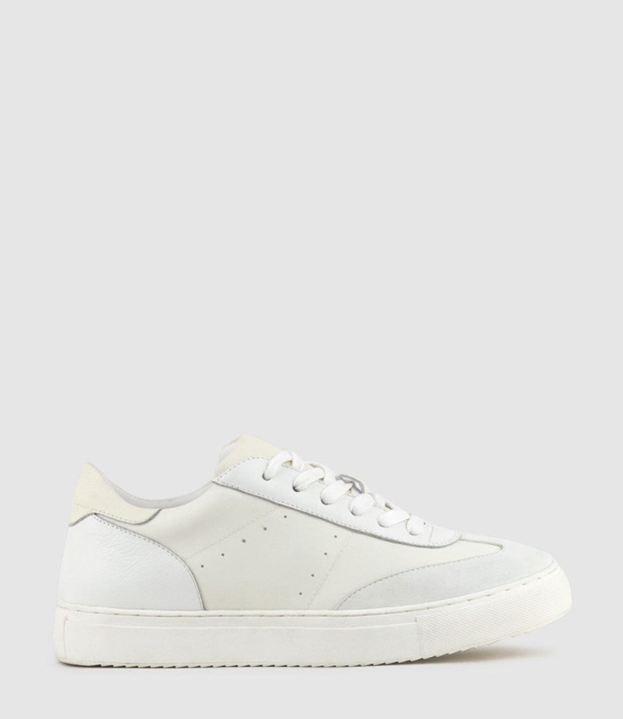 Edward Meller Jones Retro Sneaker In Cream New