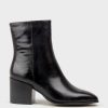 Edward Meller Ziya75 Block Heel Ankle Boot In Black Wholesale