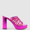 Edward Meller Testra115 Strappy Platform Slide In Fuchsia Online