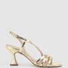 Edward Meller Sedai70 Strappy Sandal In Gold Snake Hot