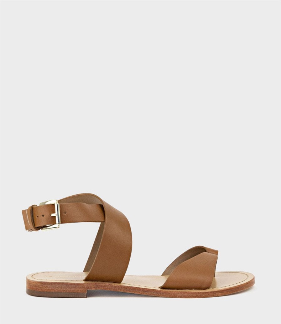 Edward Meller Solinda Ankle Wrap Sandal In Tan Wholesale