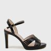 Edward Meller Sona90 Cross Strap Platform Sandal In Black Patent Clearance