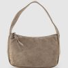 Edward Meller Narina Large Soft Bag In Latte Suede New