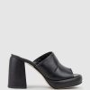 Edward Meller Illian95 Platform Slide In Black Clearance