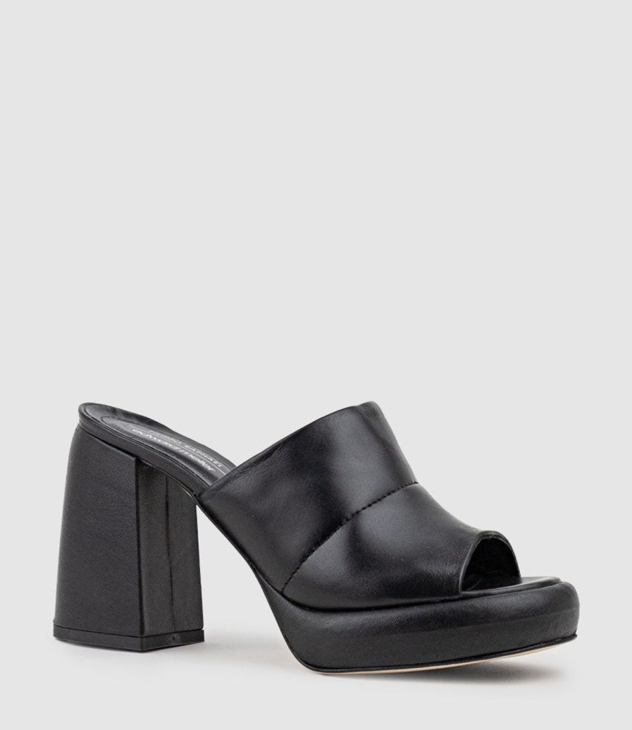 Edward Meller Illian95 Platform Slide In Black Clearance