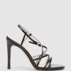 Edward Meller Willa100 Strappy Sandal In Black Patent Best