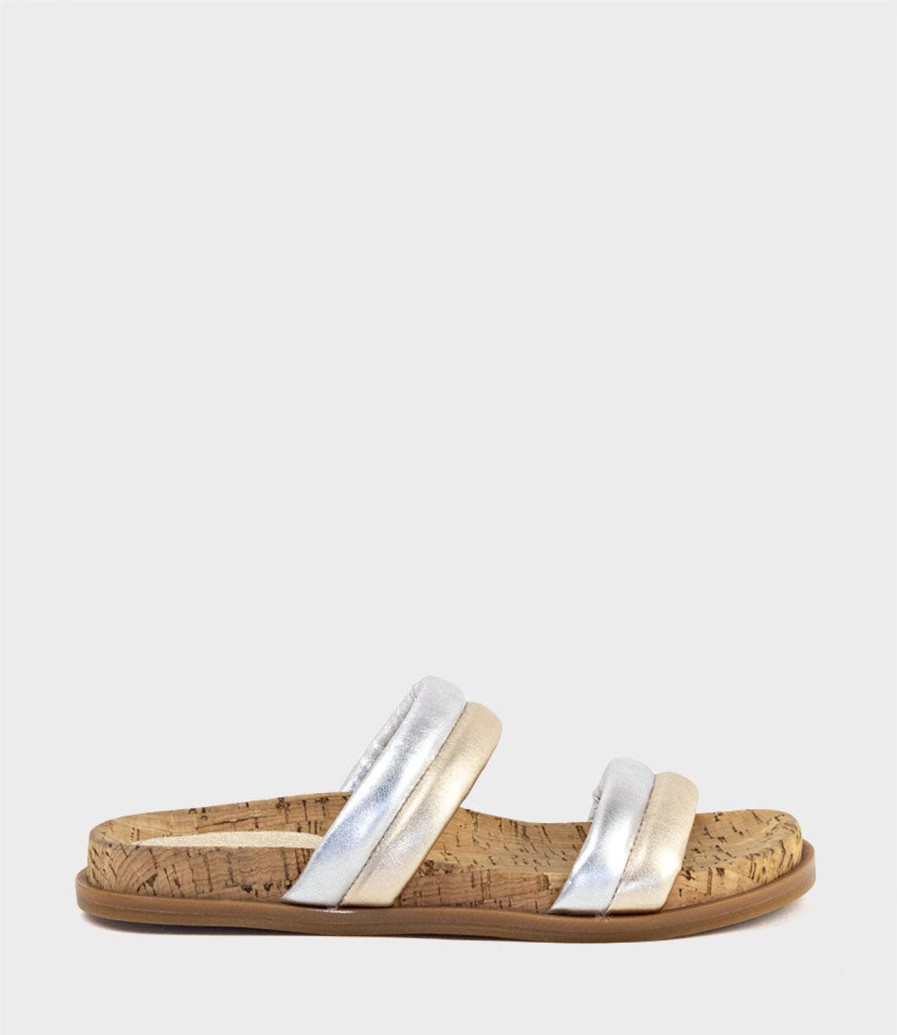 Edward Meller Kinala Two Strap Slide On Unit In Metallic Multi Best