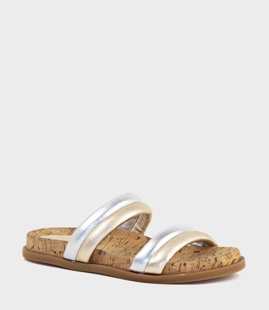 Edward Meller Kinala Two Strap Slide On Unit In Metallic Multi Best