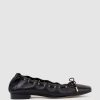 Edward Meller Echo Square Toe Ballet In Black Wholesale