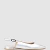 Edward Meller Elise Flat Closed Toe Sling In Silver Best