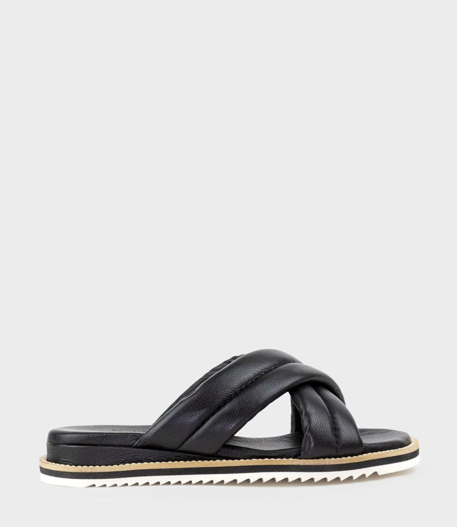 Edward Meller Keyla Crossover Slide In Black Wholesale