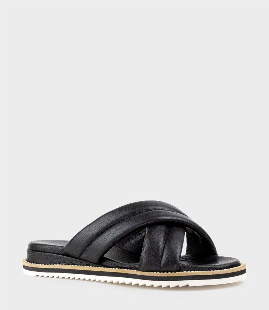 Edward Meller Keyla Crossover Slide In Black Wholesale