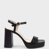 Edward Meller Rialto95 Banded Strap Platform Sandal In Black Best