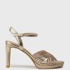 Edward Meller Sona90 Cross Strap Platform Sandal In Rosegold Online