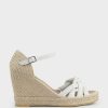 Edward Meller Meena Braided Front Strap Espadrille In Offwhite Suede Hot