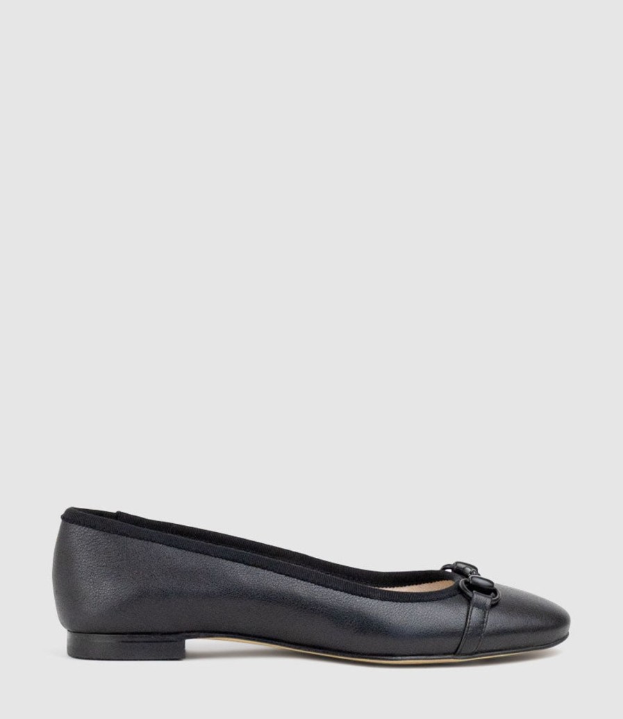 Edward Meller Finity Classic Ballet With Tonal Trim In Black Clearance