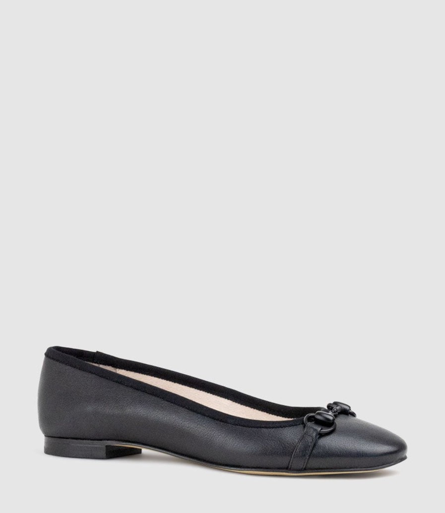 Edward Meller Finity Classic Ballet With Tonal Trim In Black Clearance