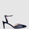 Edward Meller Addison75 Dorsay Pump In Navy Suede Best