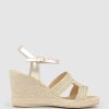 Edward Meller Motif Geometric Weave High Espadrille In Gold Clearance