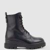 Edward Meller Brendan Combat Boot In Black New