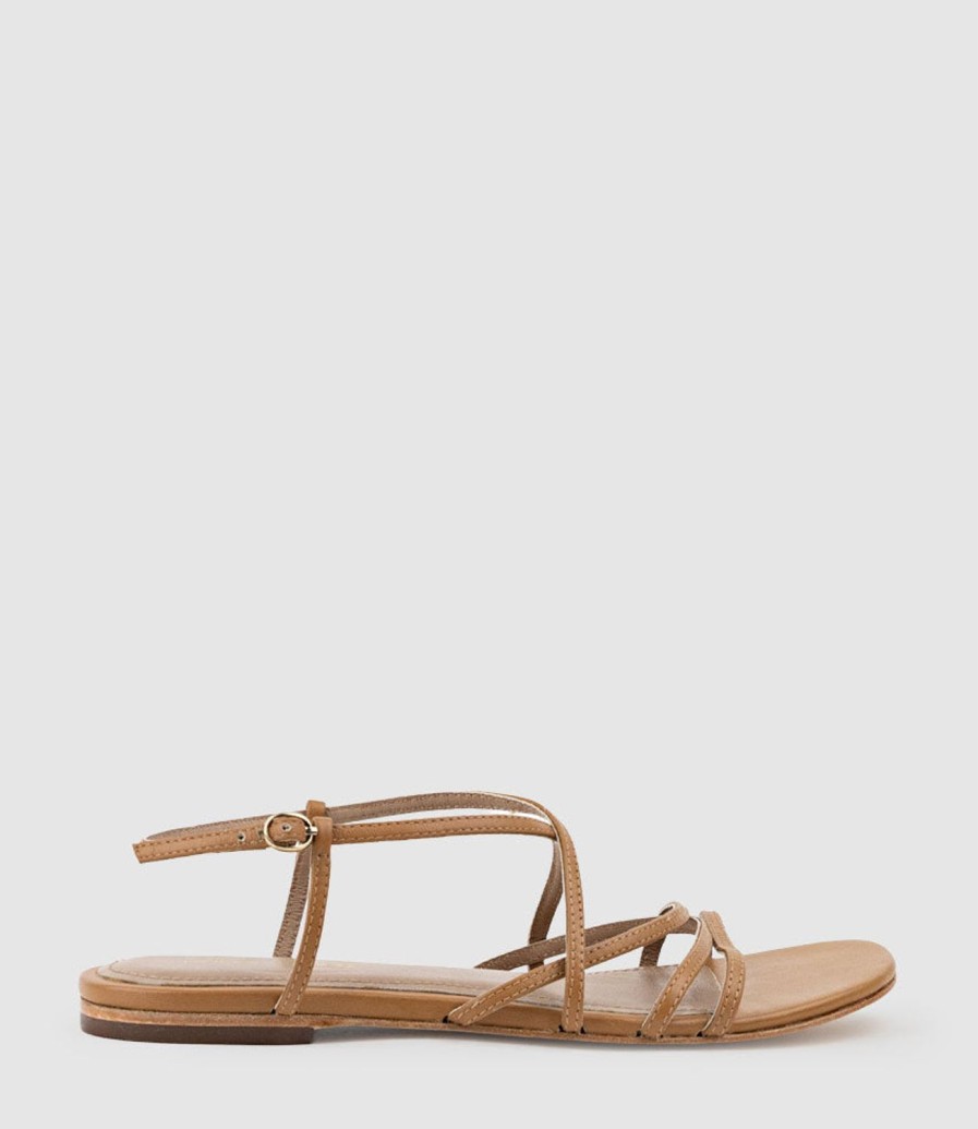 Edward Meller Serville Strappy Sandal In Tan Best