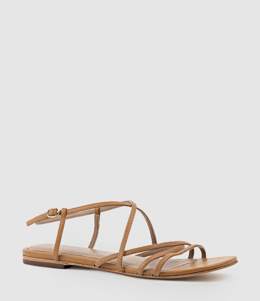 Edward Meller Serville Strappy Sandal In Tan Best