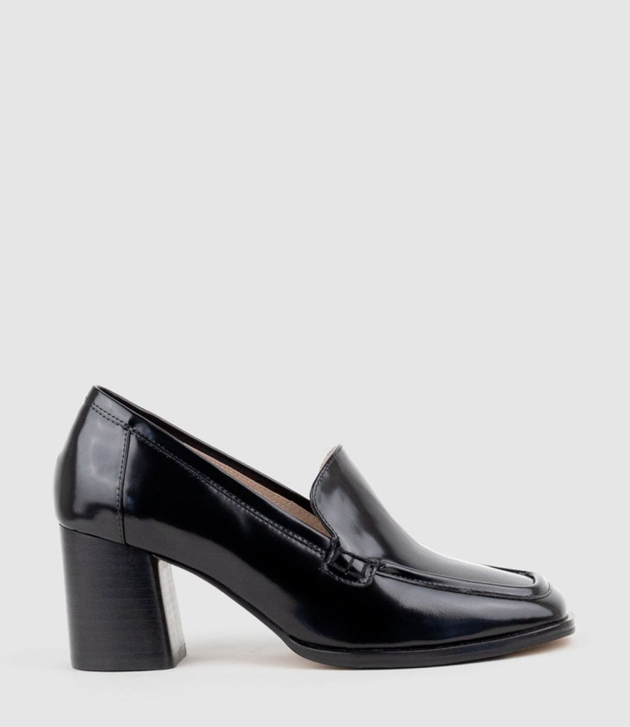 Edward Meller Hailey65 Albert Throat Pump In Black High Shine Online