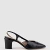 Edward Meller Danica75 Cap Toe Dorsay Slingback Pump In Black New