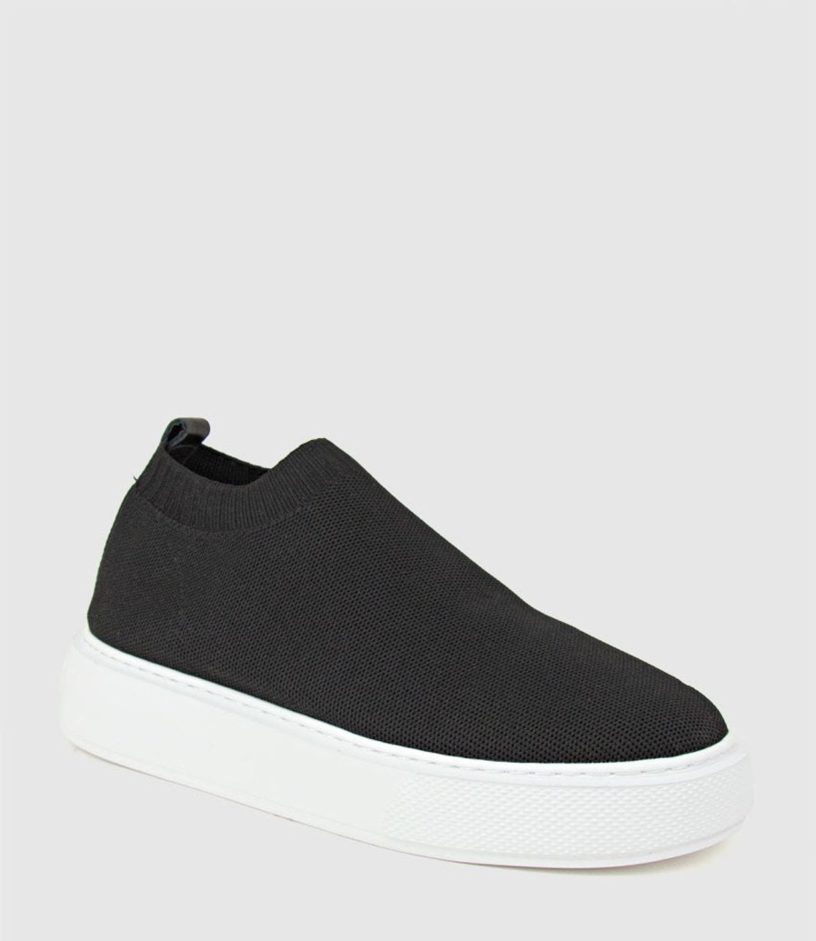 Edward Meller Jemma Pull On Stretch Sneaker In Black Online