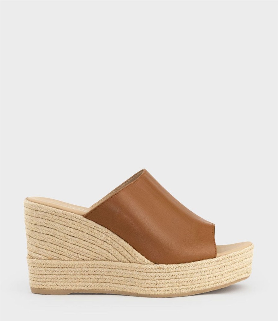 Edward Meller Milara Slide Espadrille In Tan Hot