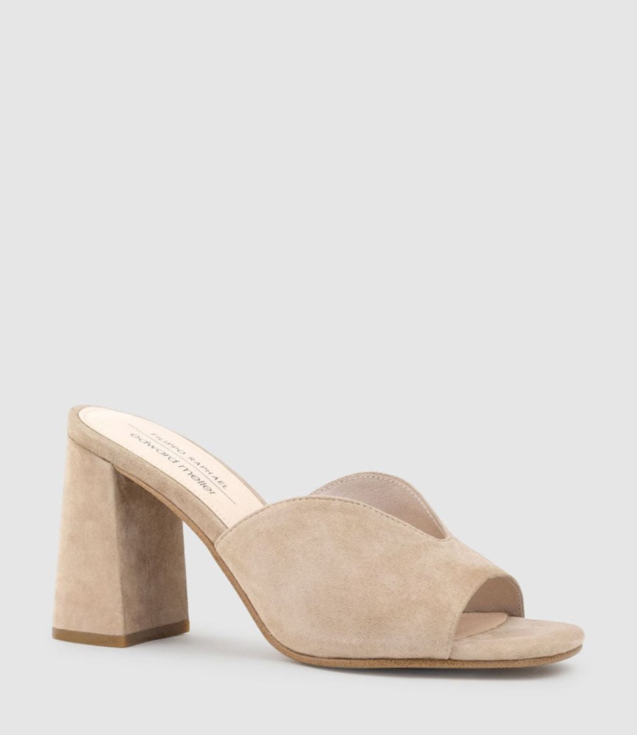 Edward Meller Kathy85 V Throat Slide In Nude Suede Wholesale