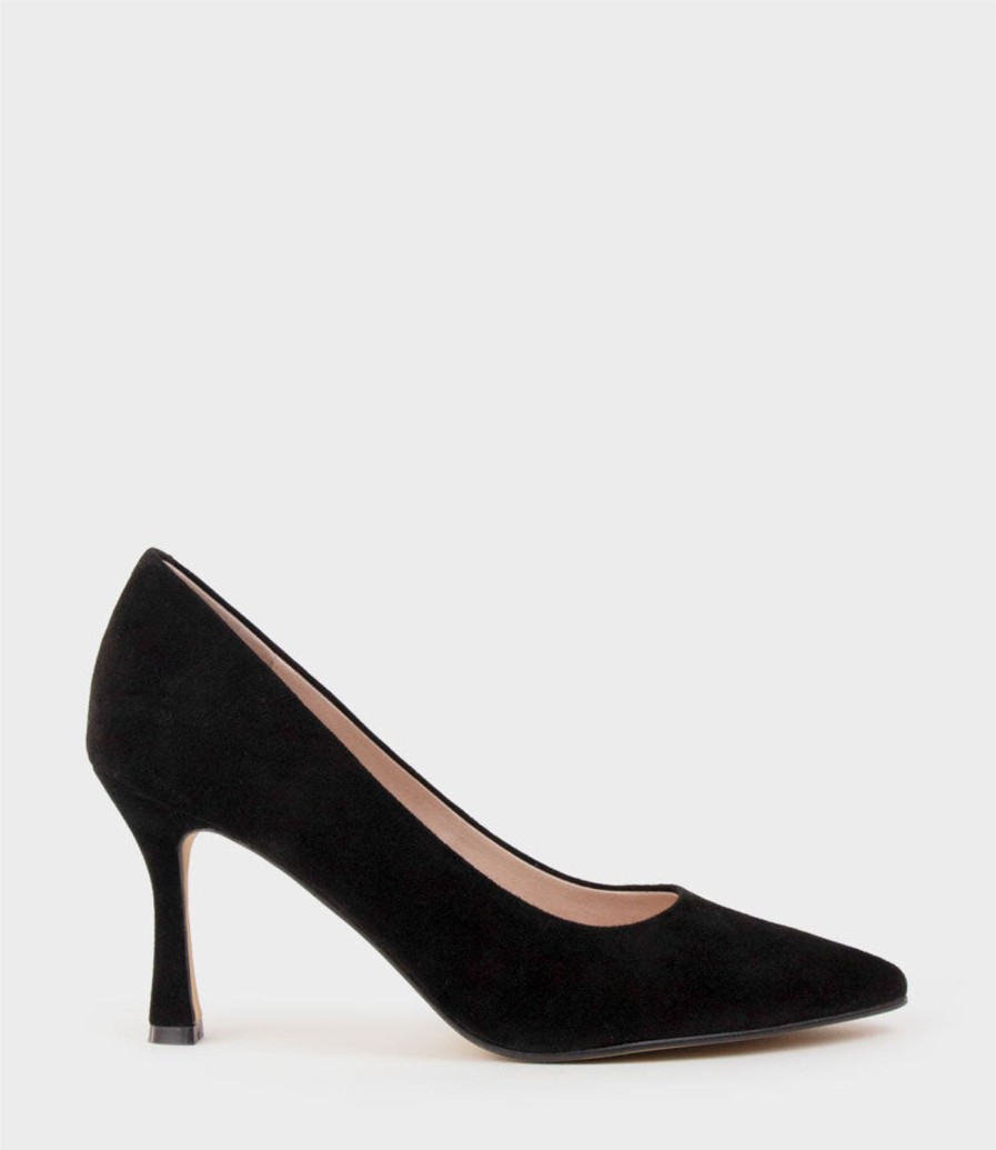 Edward Meller Amos85 Pump With Louis Heel In Black Suede Hot