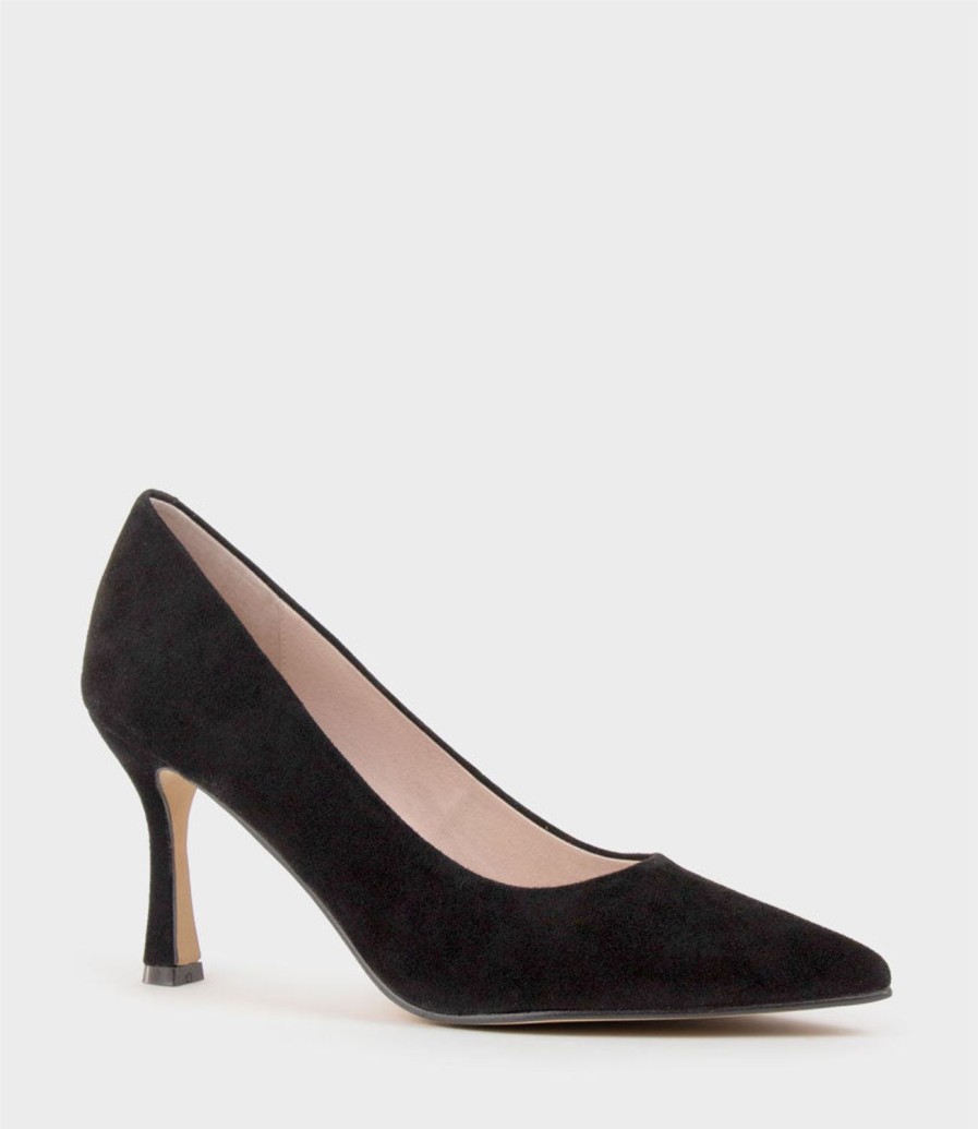 Edward Meller Amos85 Pump With Louis Heel In Black Suede Hot