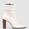 Edward Meller Zambia95 Pointed Ankle Boot In Offwhite Wholesale