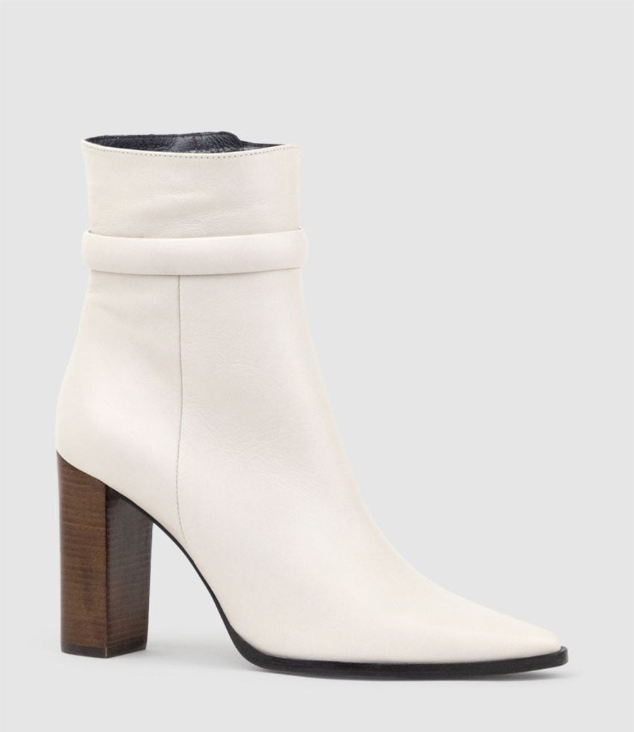 Edward Meller Zambia95 Pointed Ankle Boot In Offwhite Wholesale