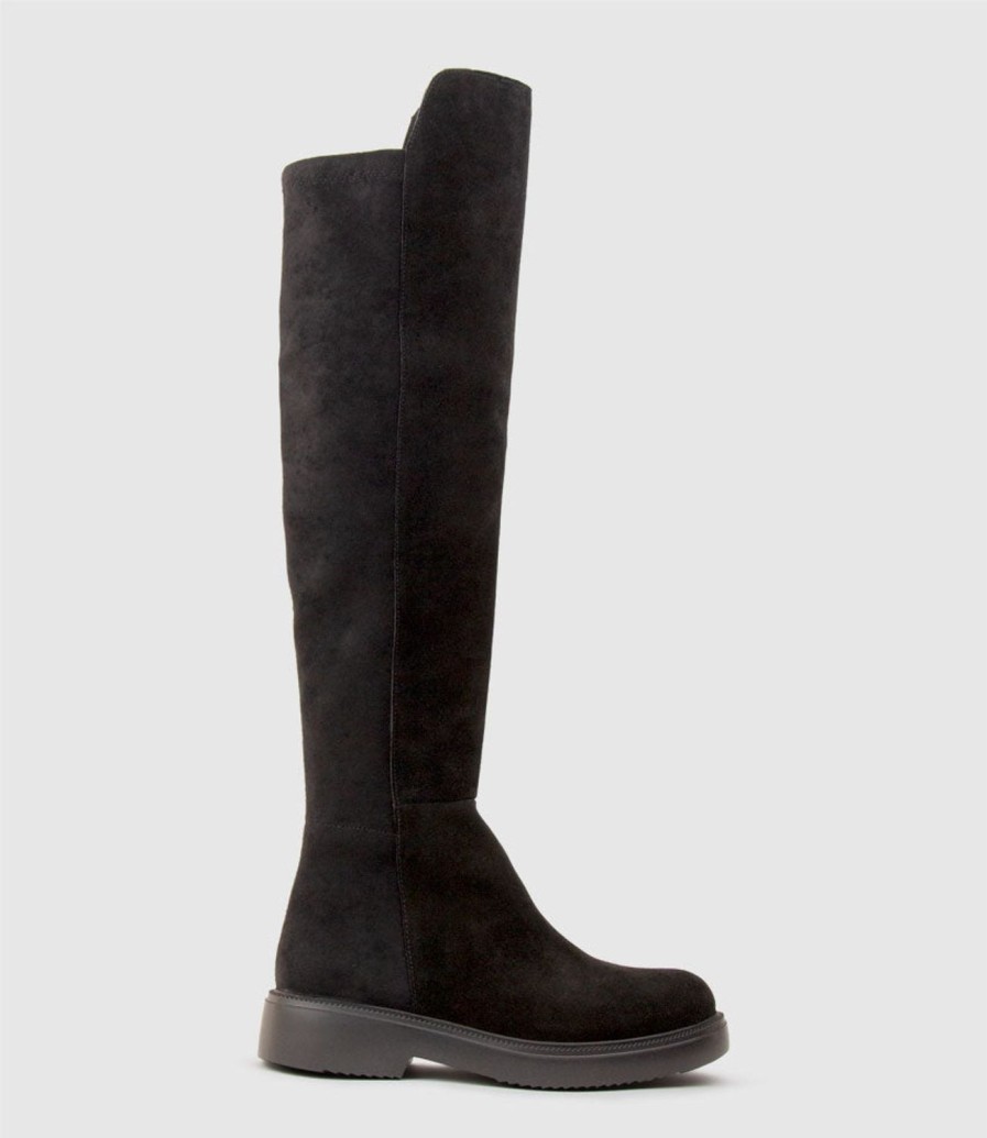 Edward Meller Vander Half And Half Otk Boot In Black Suede Wholesale