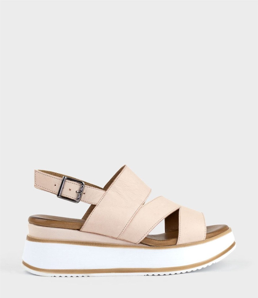 Edward Meller Laith Asymmetrical Sandal On Unit In Nude Clearance