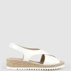 Edward Meller Merinda Crossover Sandal Espadrille In Offwhite Clearance