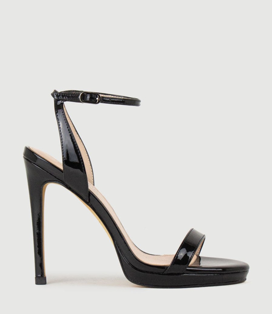 Edward Meller Whisper110 Single Strap Platform Sandal In Black Patent Online