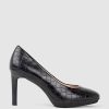 Edward Meller Clarice85 Pump On Unit In Black Croc Best