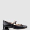 Edward Meller Capulet30 Cap Toe Mary Jane In Black Calf Wholesale