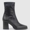 Edward Meller Undra80 Square Toe Ankle Boot In Black Online