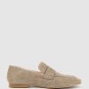 Edward Meller Finlay Moccasin With Collapsible Back In Latte Suede Clearance