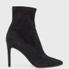 Edward Meller Zariah Fine Heel Sock Boot In Black Suede Online