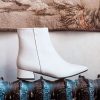 Edward Meller Zana35 Pointed Ankle Boot In Cream Hot