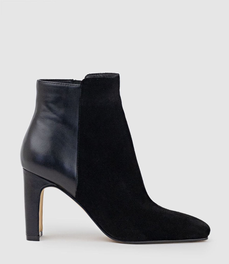 Edward Meller Zara85 Half And Half Ankle Boot In Black Clearance