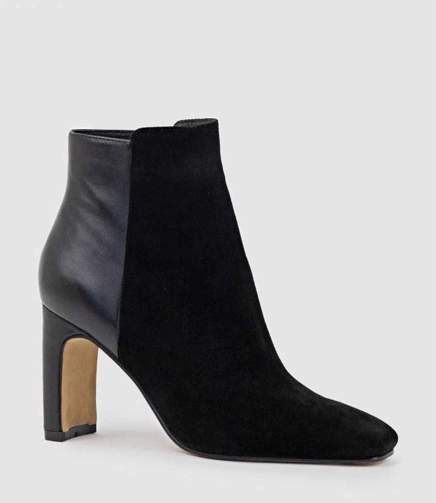 Edward Meller Zara85 Half And Half Ankle Boot In Black Clearance