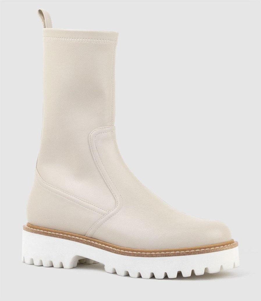 Edward Meller Worsley Stretch Ankle Boot On Unit In Beige Wholesale